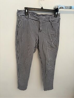 Old Navy Black and White Gingham Chinos